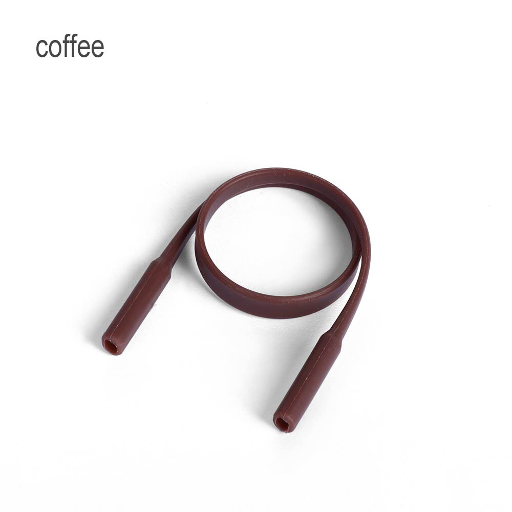 1PC Adjustable Silicone Eyeglasses Straps Sunglasses String Ropes Glasses Chain Sports Band Holder Elastic Anti Slip Cords: C-Coffee