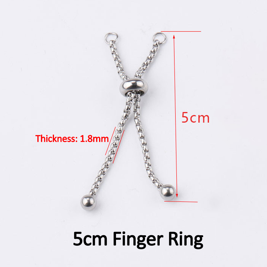 3pcs Stainless Steel Adjustable Slider Chain for Jewelry Making DIY Loops Connector Pendants Bracelets Chain Material Findings