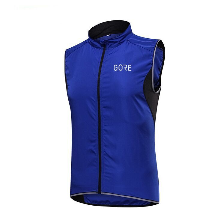 GORE Windproof Cycling Vest Men's Bike Jacket Winter MTB Riding Equipment Bicycle Clothing Top sin mangas sin mangas Cycle Coat: Blue / S