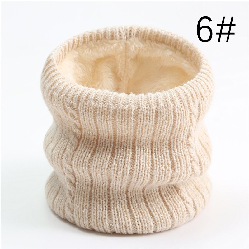 Femmes hiver anneau cou écharpe unisexe infini Snood tricoté écharpes cachemire femme fourrure solide col Bandana: WB10-6