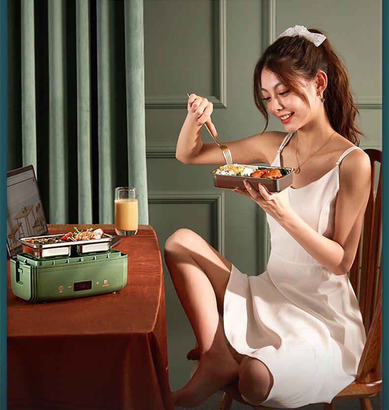 220V 1L Mini Portable Electric Meals Lunch Heating Box Electric Rice Cooker Automatic Multi Cooker For Travel Hotel