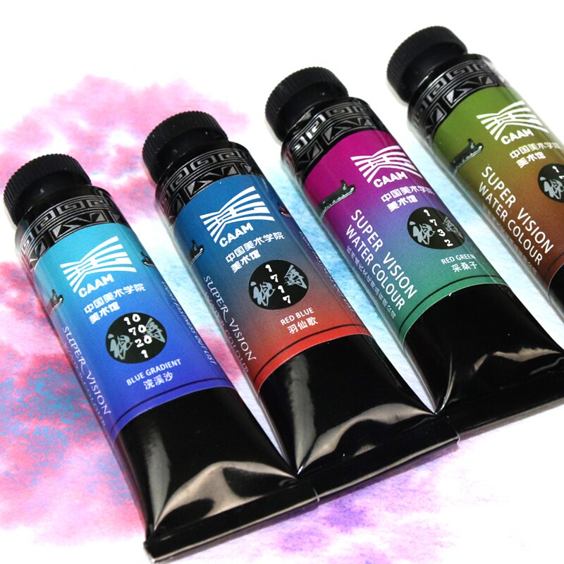 Super vision akvarel pigment, lagdelt farve akvarel maling 15ml,  kunstners akvarel maling 10 farver