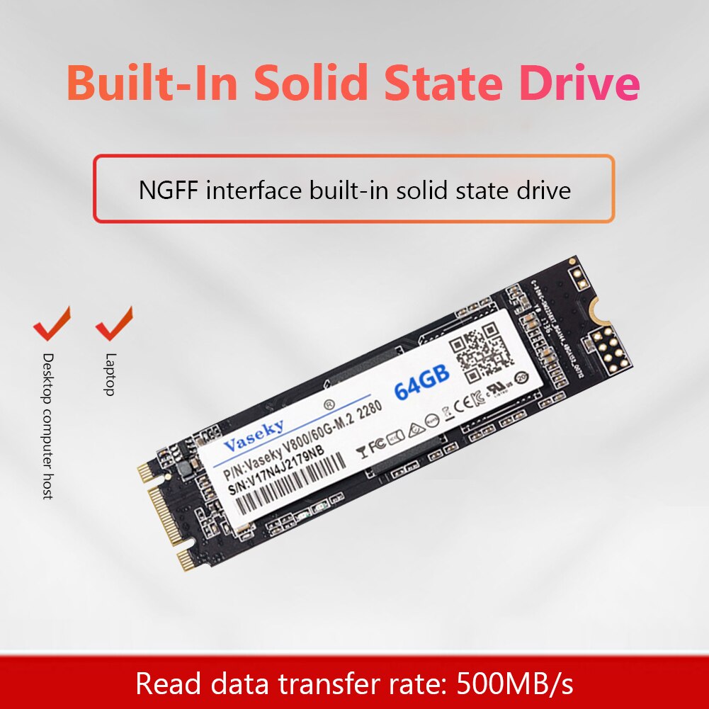M.2 SSD 256GB 128GB 64GB MLC NGFF M2 2280 Internal Solid State Drive Hard Disk HDD for Laptop Desktop Computer PC