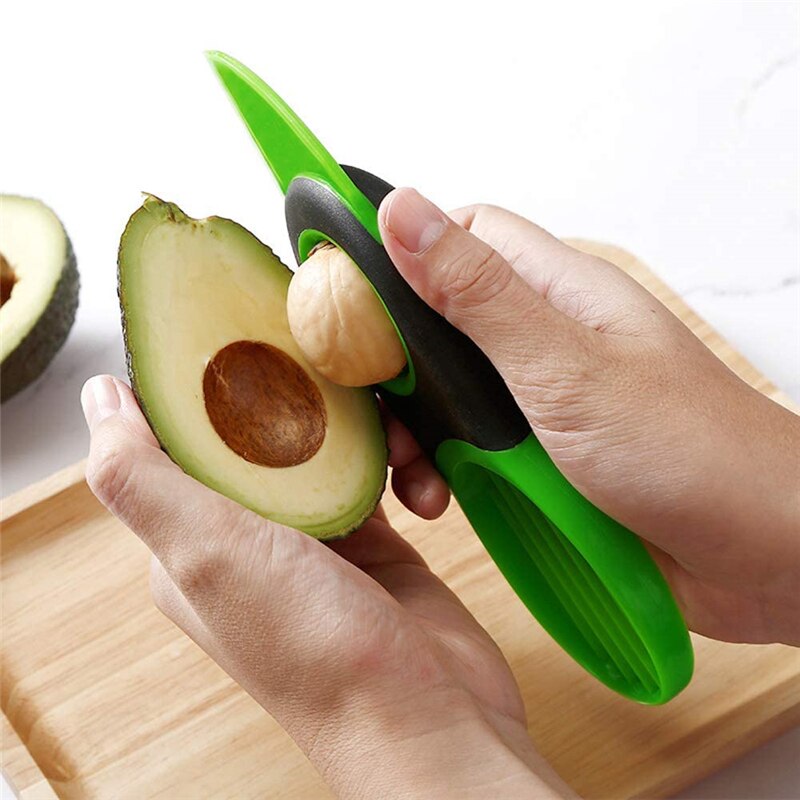 3 In 1 Avocado Slicer Peeler Multifunctionele Avocado Cutter Tool Fruit Peeler Cutter Geschikt Voor Fruit Salade In Huis Keuken