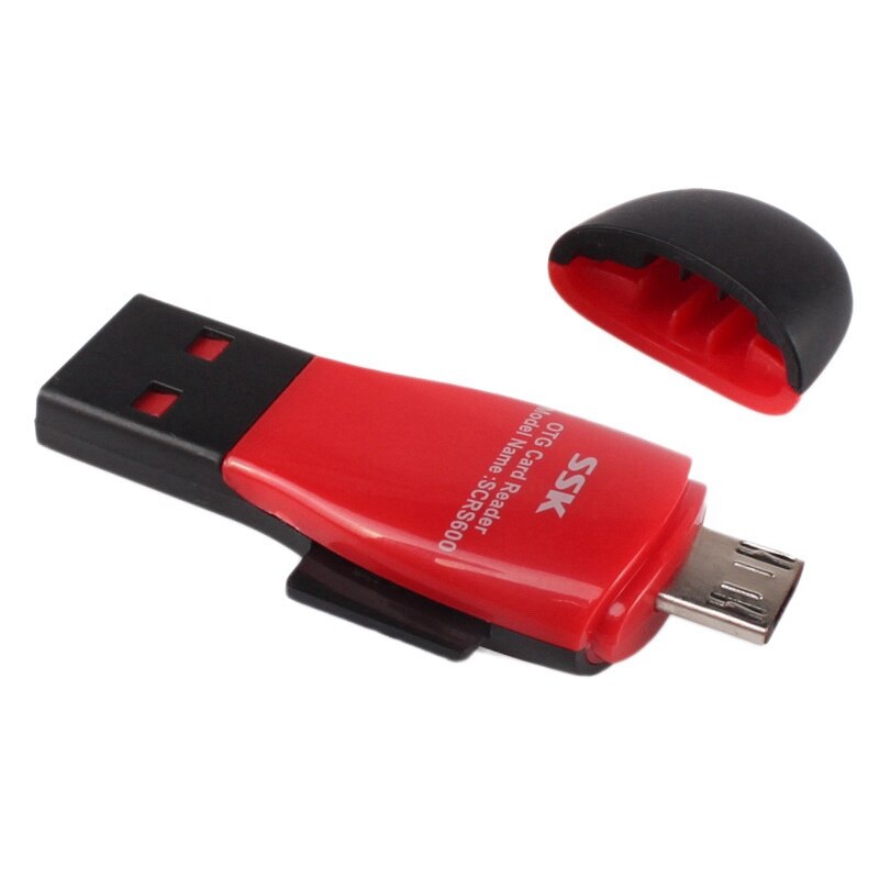 Ssk scr- 600 kartenleser, plug-and-play, dedizierter otg-kartenleser mit 180 mbit/s usb-anschluss, 2.0 microsd- und tf-kartenleser für android: Default Title