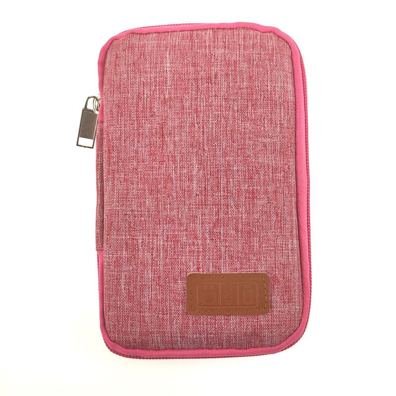 Reisen Bausatz Kleine Tasche praktisch fallen Digitale Gerät Gerät USB Kabel Daten Kabel Organizer Reise Eingefügt Tasche Lagerung Tasche: rot