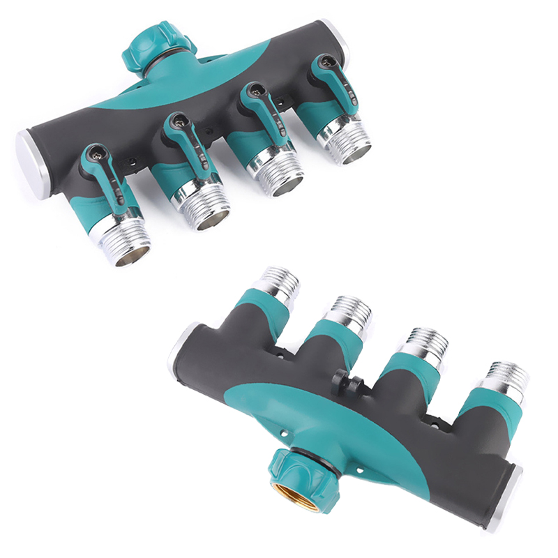 divisore per rubinetto per tubo da giardino resistente a 1-2-4 gareggiare, adattatore per divisore per rubinetto esterno per tubo dell'acqua, divisore per rubinetto dell'acqua