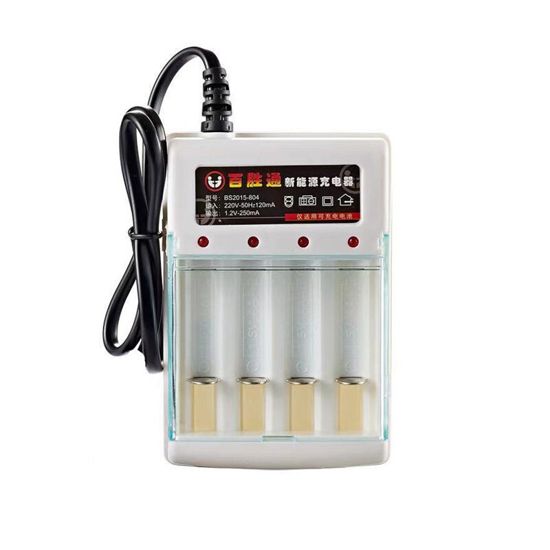 Tag Aa Batterij 9800 Mah Oplaadbare Batterij Aa 1.5 V. Oplaadbare Alcalinas Drummey + 1Pcs 4-Cell Battery Charger: Goud