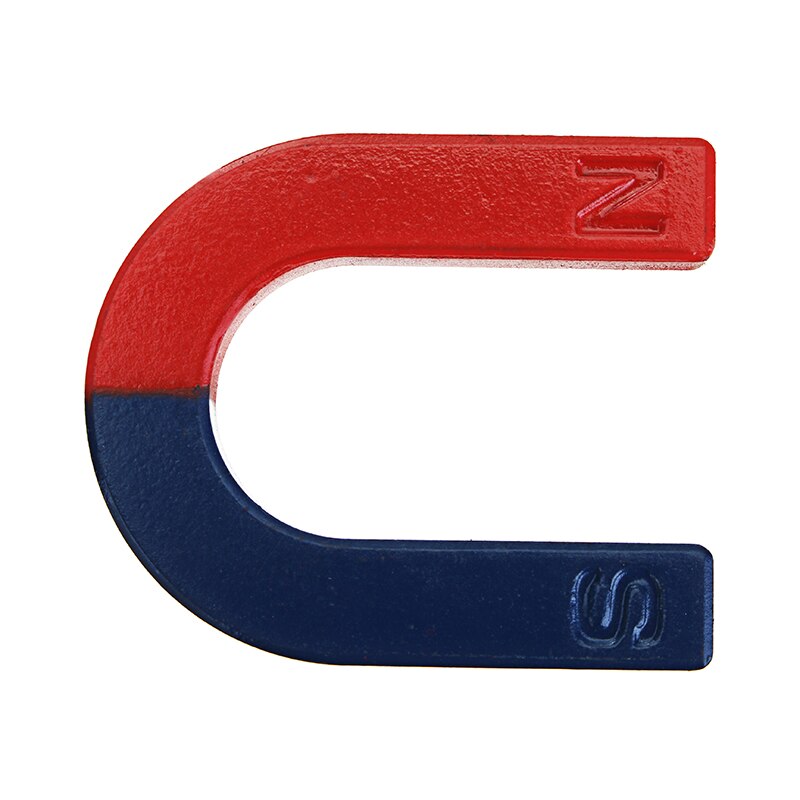 U Shaped Horseshoe Magnet Red Blue Painted Pole Physics Experiment Teaching 60mm