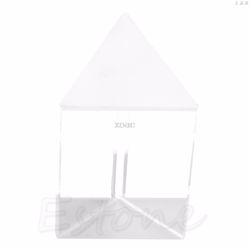 5cm Triangular Prisms Teaching Optical Glass Triple Physics Light Spectrum M12 L29K