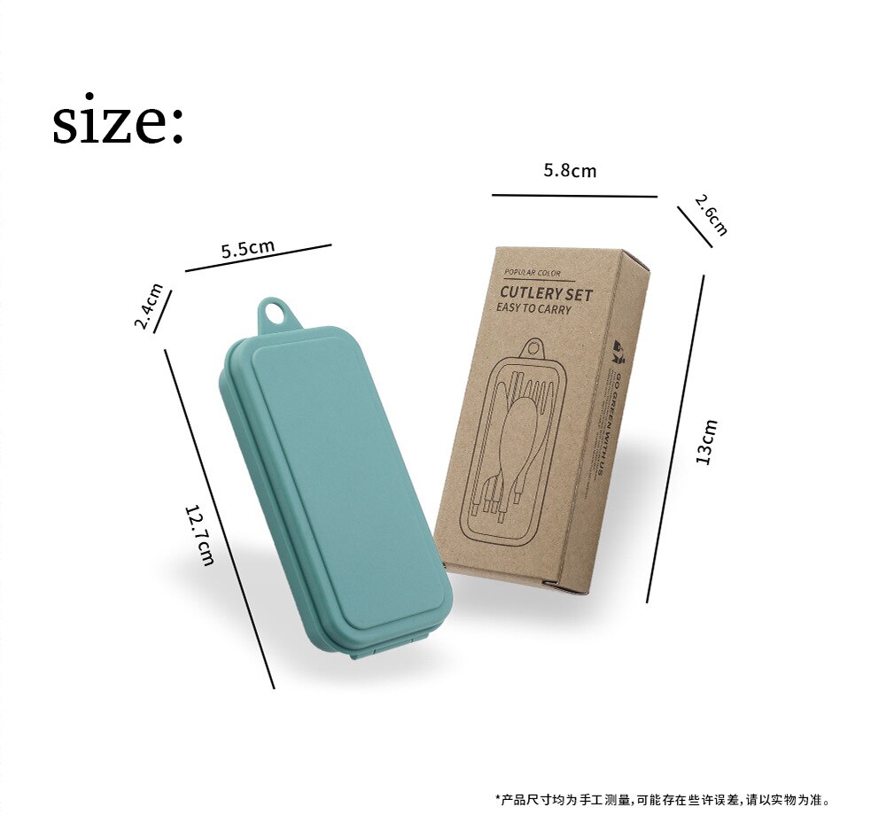 Reizen Bestek Bestek Draagbare Box Japan Stijl Tarwestro Mes Vork Lepel Eetstokjes Student Keuken Servies Set