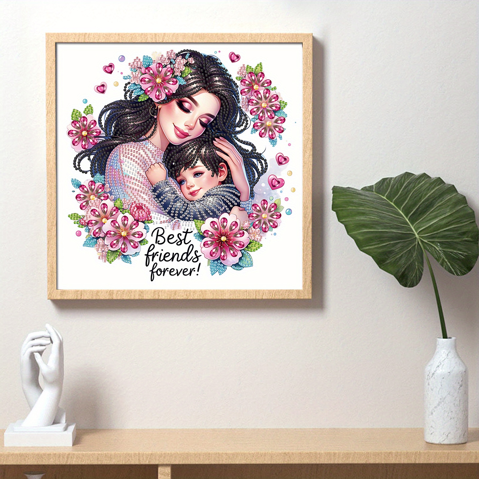 Diy Bloemen En Mensen 5d Speciale Vorm Diamant Art Kits Voor Beginners,Diamond Art Painting Kits Voor Thuis Wanddecoratie Cadeau