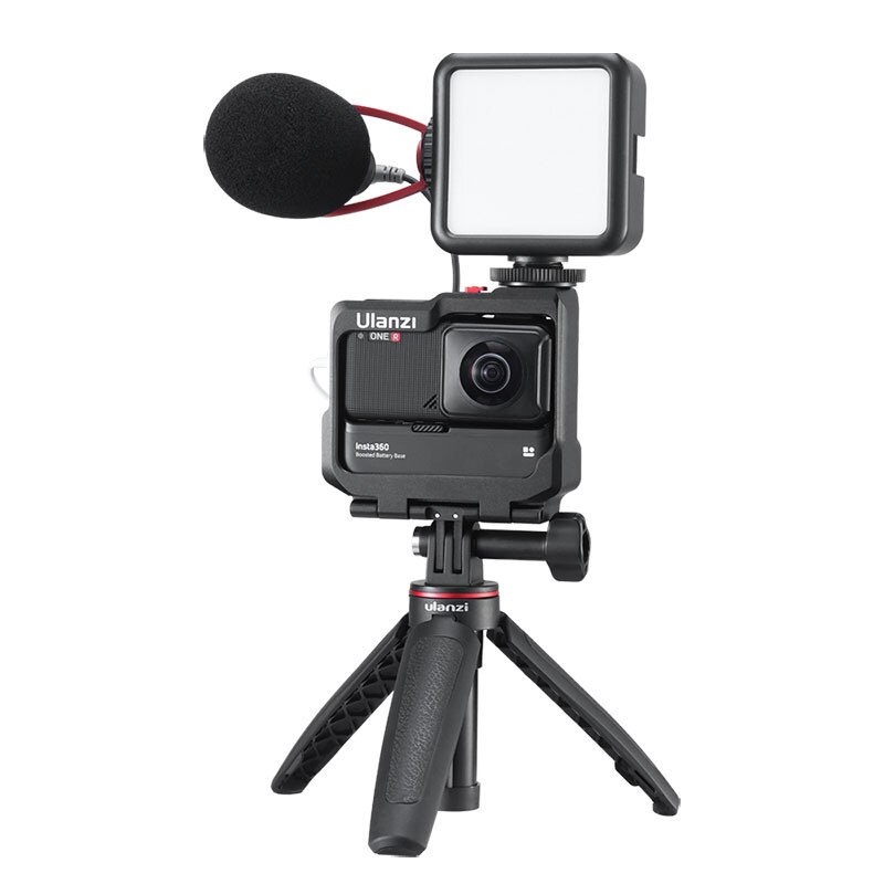 Câmera gaiola proteção quadro para ulanzi um r mais especial metal coelho gaiola insta360 um r panorâmica esportes câmera r57