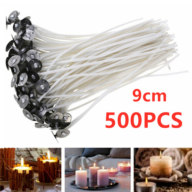 DIY cera núcleo 61 M largo algodón tejido vela lámpara mecha vela accesorios vela lámpara mecha vela que hace Kit vela lámpara mecha: Blanco cremoso