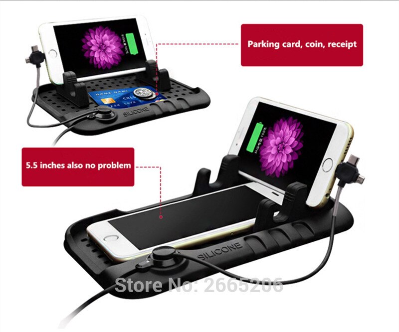 Accessoires multifunctionele Autonavigatie Mobiele Telefoon Antislip Mat USB Lader voor Nissan qashqai tiida almera juke primera