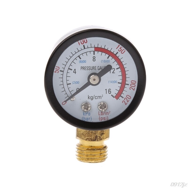 0-220 PSI 42mm/1,65 "diámetro del Dial Doble escala económica 1/4" NPT medidor de presión manómetro válvula reductora de presión