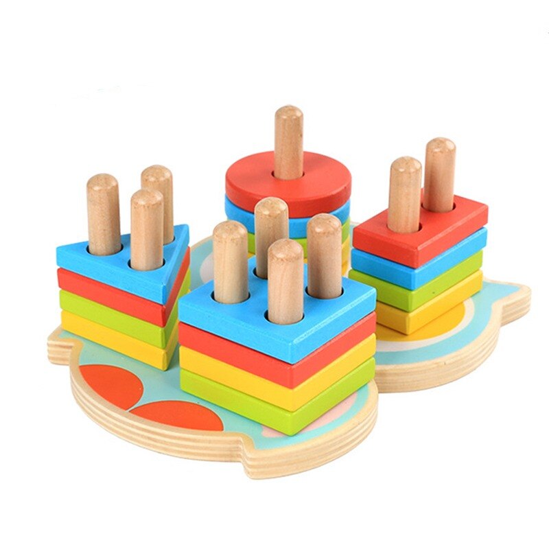 Forme in legno Geometriche Ordinamento Matematica Montessori Di Puzzle Colorato di Apprendimento In Età Prescolare Gioco Educativo Giocattoli Del Bambino del bambino: 769156