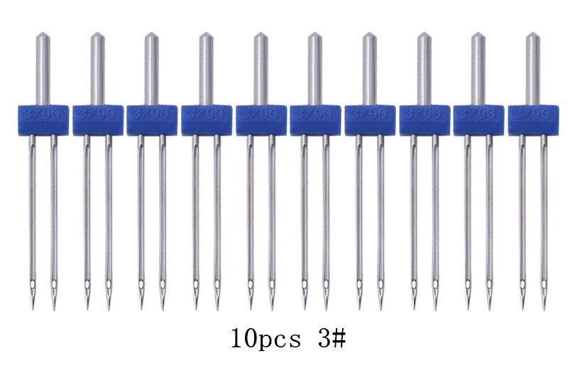 Twin Naalden, Double Twin Naalden Met Plastic Doos Voor Huishoudelijke Naaimachine: 10pcs 3mm