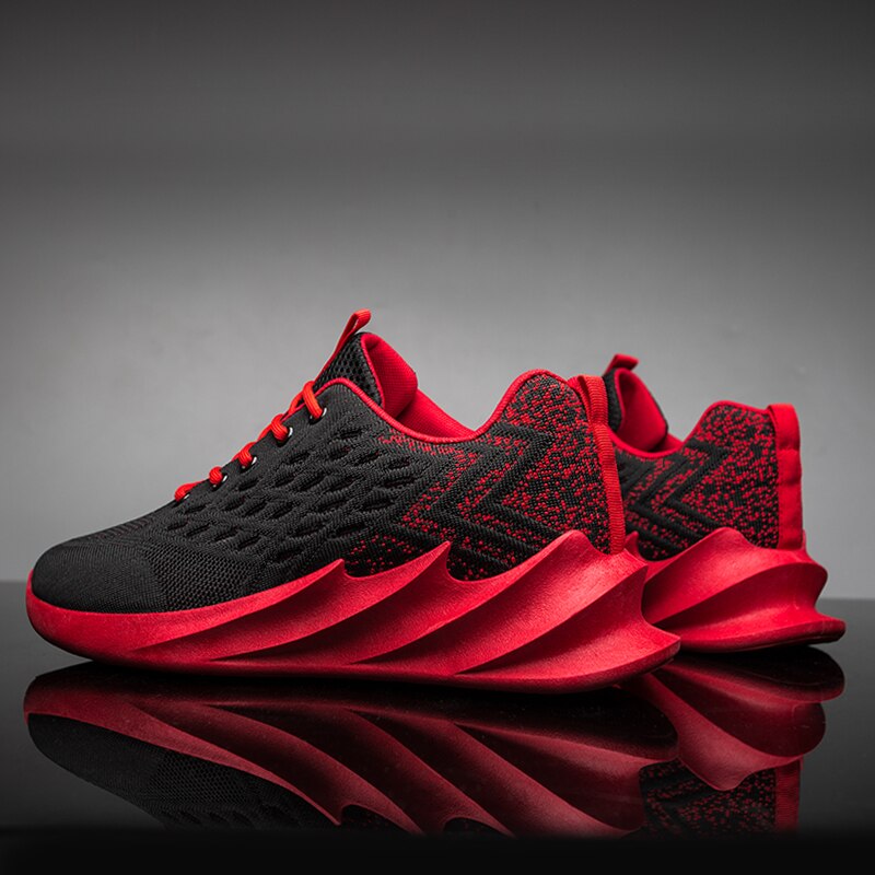 Baskets pour Jogging en maille respirante pour homme, chaussures squelette, collection décontracté, collection à lacets