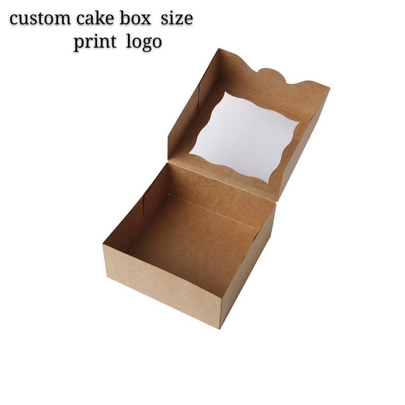Boîtes à biscuits de boulangerie blanche de boîte de gâteau faite sur commande avec Windows 6x6x2.5 pouces emballage de biscuit pour le biscuit 12 pièces