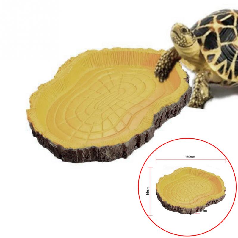 Reptile Tortoise Water Dish Food Tray Bowl Amphibians Gecko Snakes Lizard Tortoise Snake Plate Bath Bowl Feeding Tools