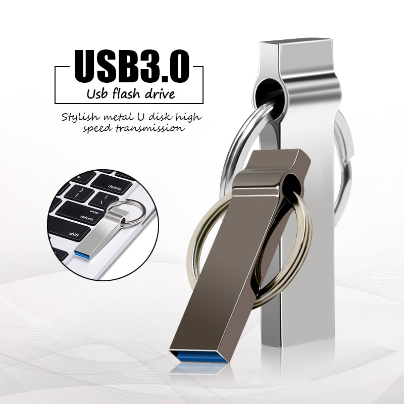 Alta Velocità USB Flash Drive 32GB 16GB 8GB Pen Drive In Metallo USB 3.0 Pendrive 64GB 128GB di Memoria del USB del Bastone Flash Drive Spedizione Gratuita