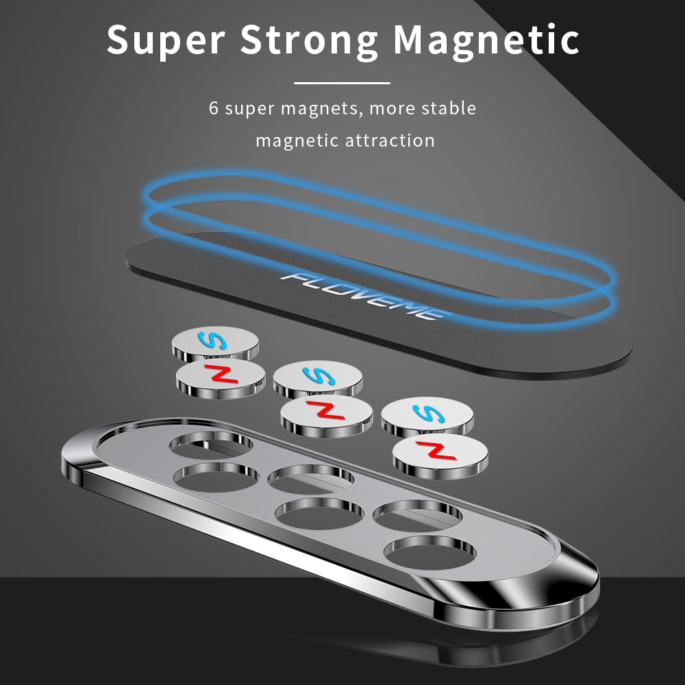 FLOVEME Metal Magnetic Car Phone Holder Mini Air Vent Magnet Mount Mobile Support Smartphone Stand For iPhone 11 Pro 8 7 Samsung