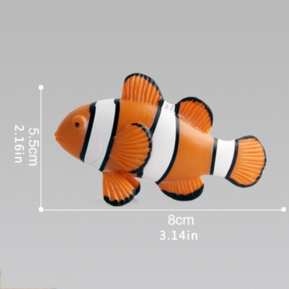 Simulation Great White Shark Whale Shark Marine Biology Model Turtle Penguin Underwater World Children'S Animal Toys: Clownfish