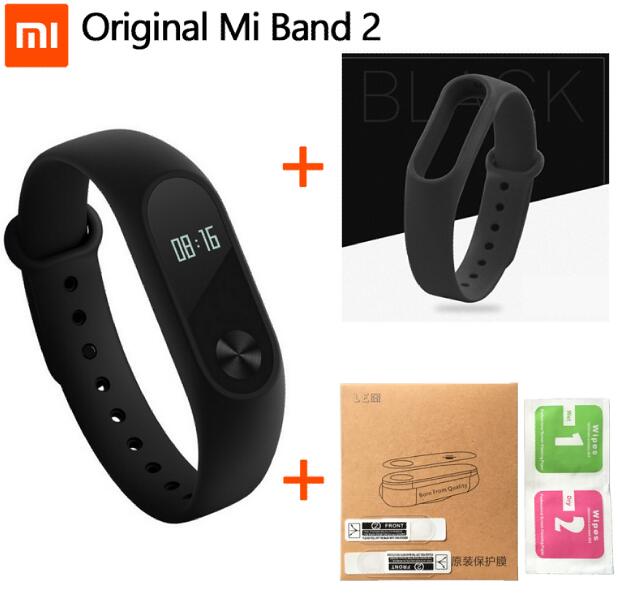 100% original xiaomi Mi Band 2 smart Wristband Bracelet Miband2 + Smart Heart Rate Fitness Touchpad