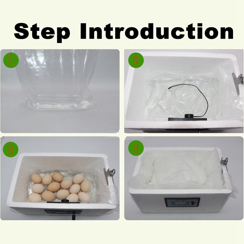 22 Eggs Incubator Automatic Home Digital Chicken Poultry Hatcher Foam Waterbed Incubator Farm Incubation Tool ,US Plug