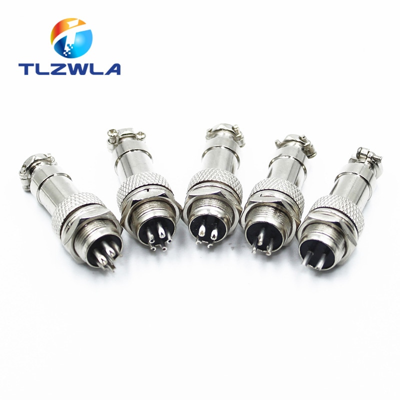 1set GX12 2/3/4/5/6/7 Pin Male + Female 12mm L88-93 Circular Aviation Socket Plug Wire Panel Connector with Plastic Cap Lid