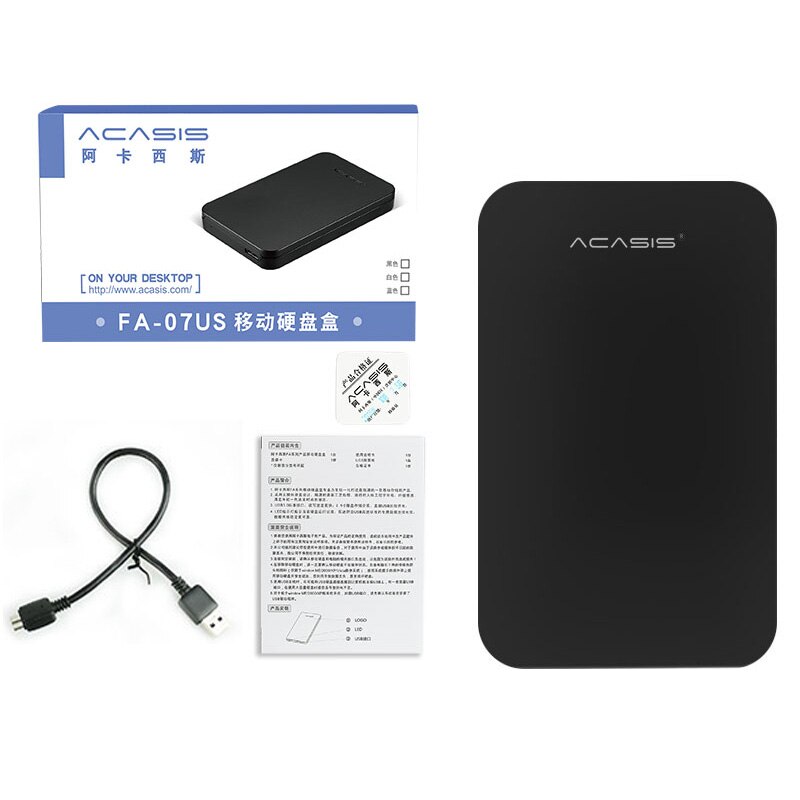 On ACASIS Original 2.5" Portable External Hard Drive Disk 250GB USB3.0 High Speed HDD for laptops & desktops