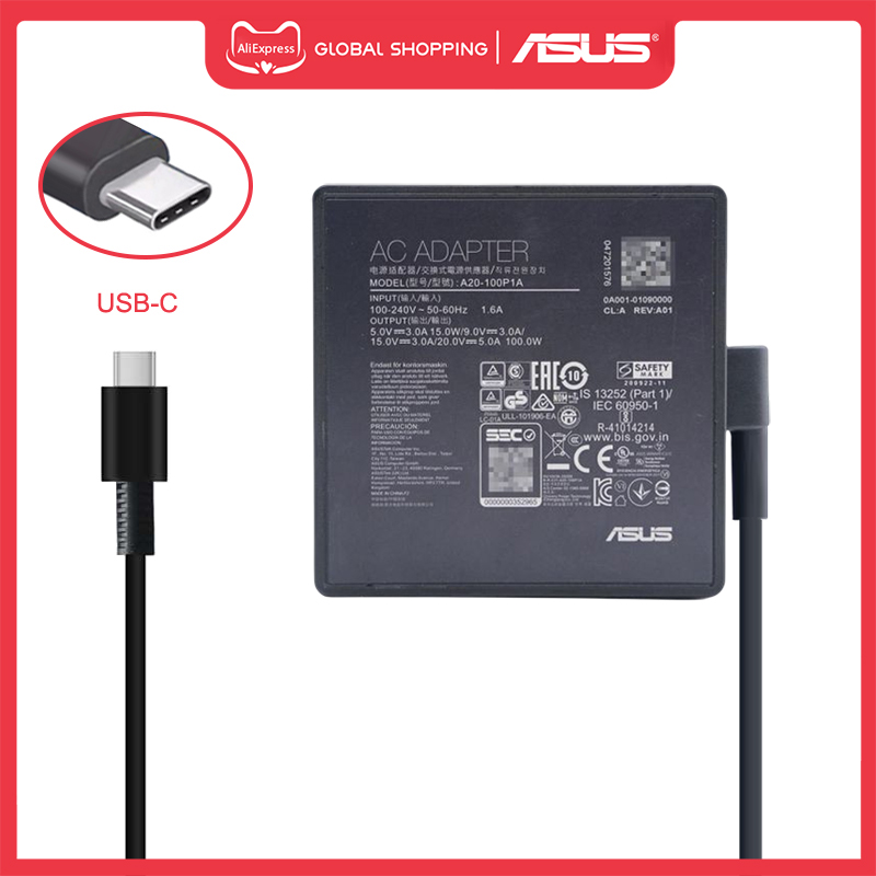 20V 5A 100W Type-C USB-C AC Adapter Power Laptop Charger For Asus ROG Flow Z13 ) GZ301 GZ301ZE GZ301ZC GZ301ZA / X13 )