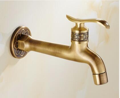 Robinet de toilette, robinet Bronze Antique de machine à laver, robinet de toilette, robinets de jardin décoratif pour l'extérieur: Kaki foncé