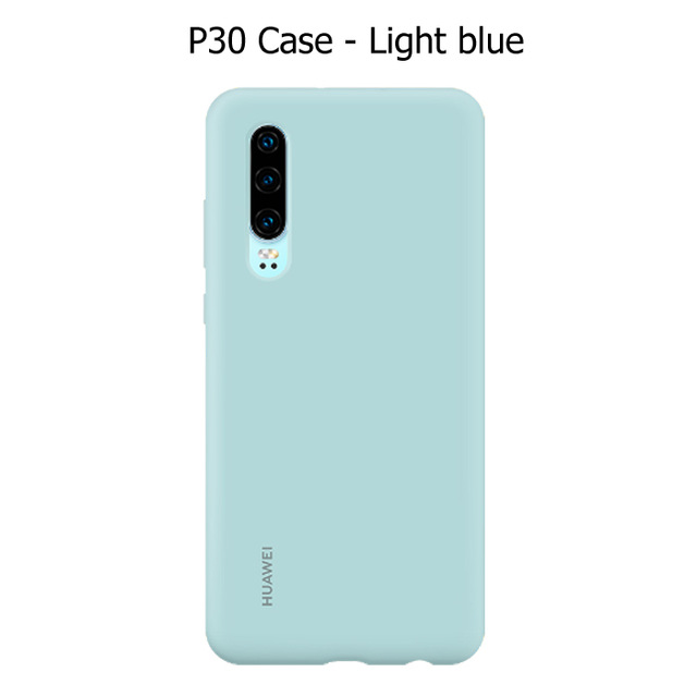 Caso Original Huawei P30 P30 Pro HUAWEI Oficial Capa Protetora De Silicone Líquido Microfibra Insided Huawei P 30 P 30Pro caso: Azul