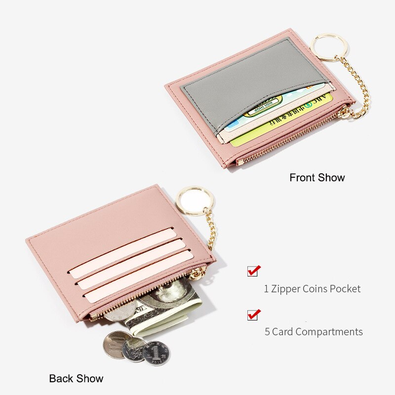 Schattige leren creditcardhouder portemonnee meisjes mini sleutelhanger tas vrouwen organzier sleutelhanger muntvak portemonnee 655