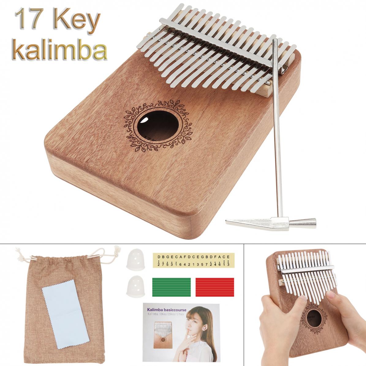 Thumb Piano 17 Keys Kalimba Thumb Piano Mbira Musical Instrument Keyboard Instruments Calimba Machine