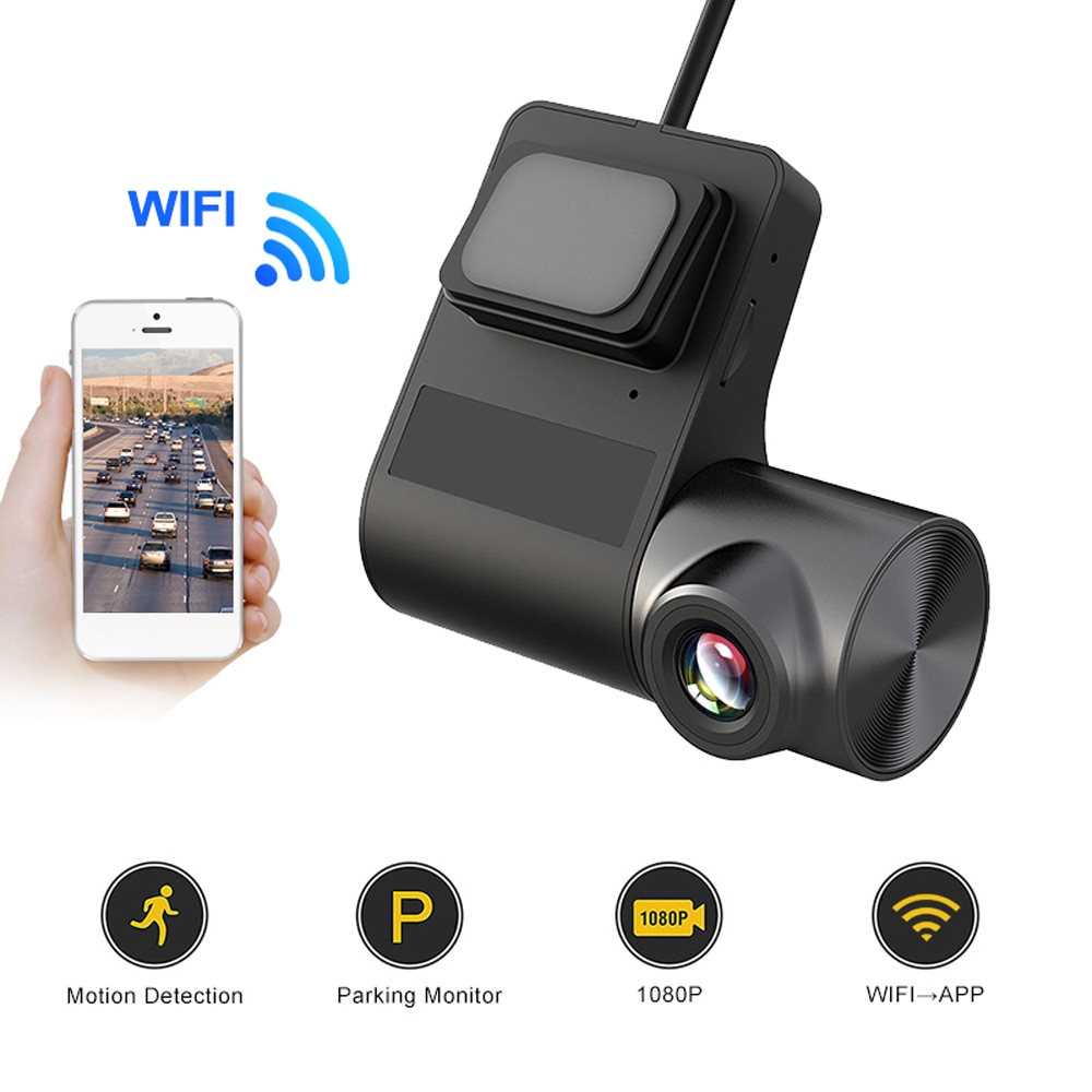 Wifi Auto Dvr Camera Verborgen Dash Cam Full Hd 1080P 170 Graden 30FPS 24 Uur Parkeren Monitoring Auto Dashcam video Recorder