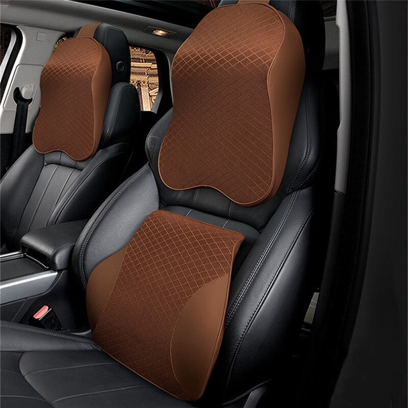 Auto voiture appui-tête cou oreiller lombaire dos appui-tête coussin pour conducteur mousse à mémoire voiture oreillers pour le bas du dos