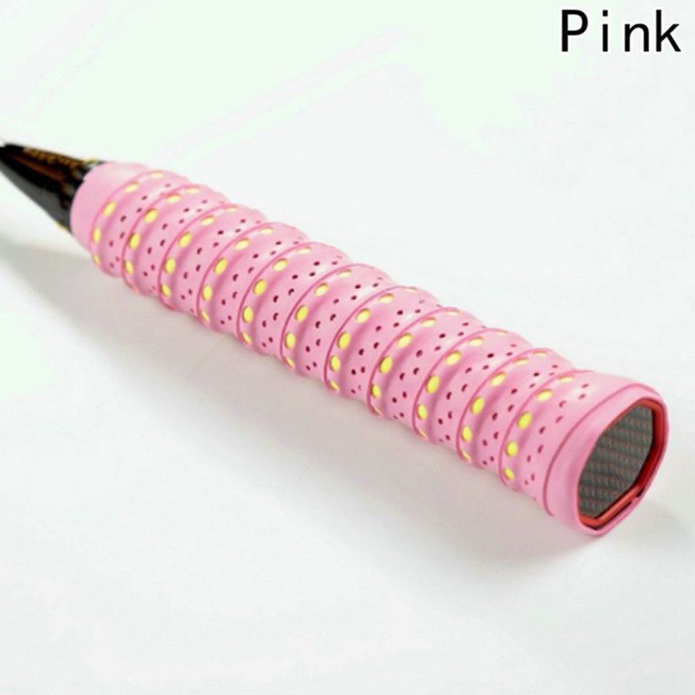 11 kleuren antislip tennis grip tape zweetband overgrip voor badminton squash paddle racket buitensporten tennis tape handgrepen: Roze