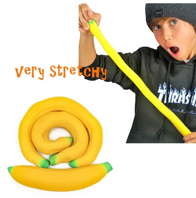 Spongy Banana Bead Stress Ball - Knautschbare Anti-Stress-Banane Für Erwachsene & Kinder
