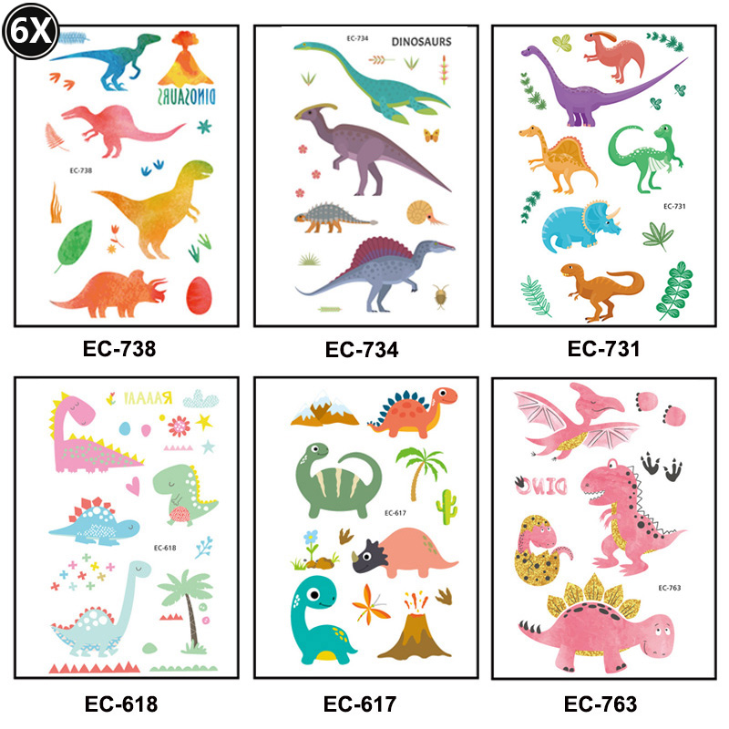 Dinosaurus Thema Wegwerp Servies Papieren Borden Kopjes Servetten Tafelkleed Banner Jongens Dinosaurus Verjaardagsfeestje Decorbenodigdheden: Colorful