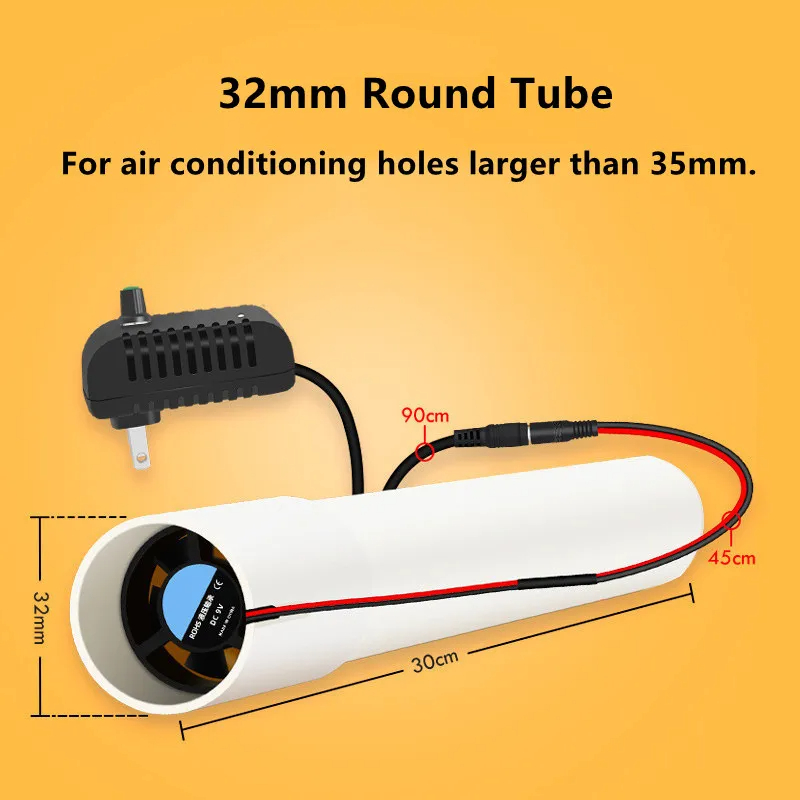 12 V Kanalventilator, 32 Mini-Mikro-Belüftungs-Abluftventilator, 50 mm Durchmesser, kleines Klimaanlagenloch, DC-Abluftventilator: Burgunderrot
