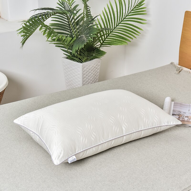 Moerbei Zijden Kussens Voor Slapen 48*74Cm Natuurlijke Zijde Vulling Jacquard Anti Mijt Zachte Gezondheidszorg Beddengoed Hotel nek Kussens