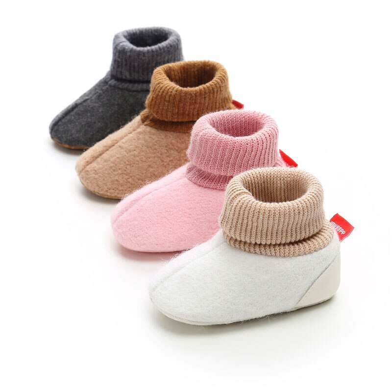 Winter baby jongens meisjes plus fluwelen warme laarzen baby jongen meisje antislip peuter instappers baby peuter eerste loopschoenen