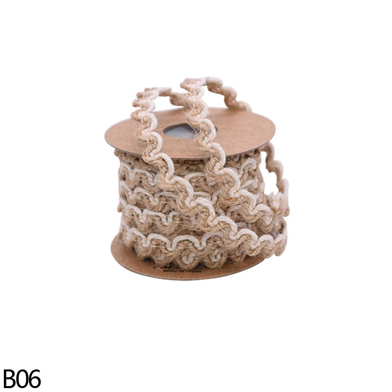 Cuerda de yute trenzada de arpillera Natural, 5 metros, cuerda de cáñamo tejida a mano, cuerdas para embalaje de , boda, evento, , decoración del hogar: B06