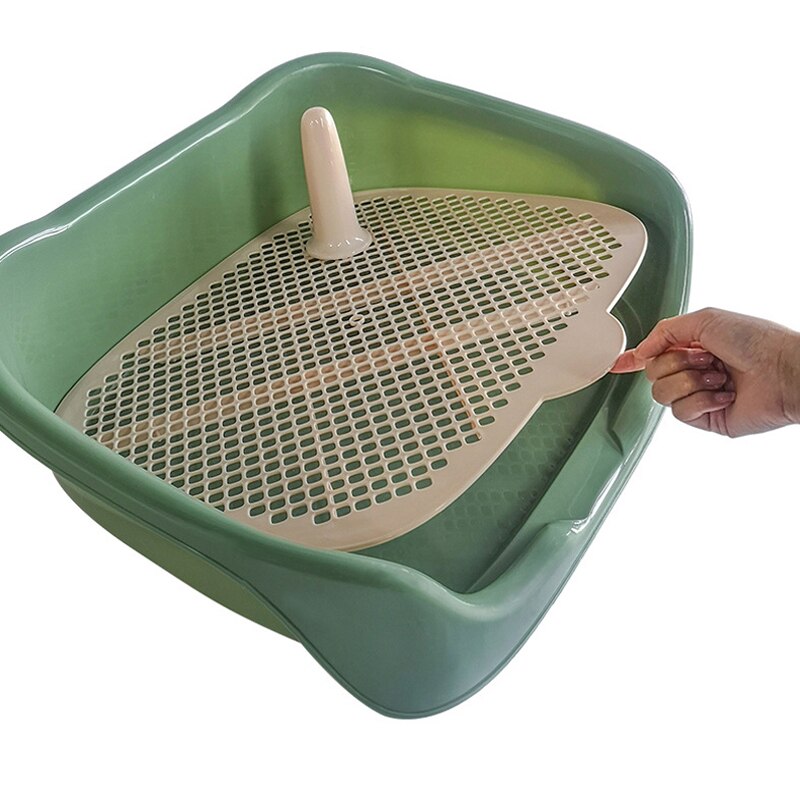 Toilette Portable en plastique Double couche pour chien, tapis d'entraînement pour chiot chat, toilette pour petit Animal, nettoyage des animaux domestiques, fournitures d'intérieur