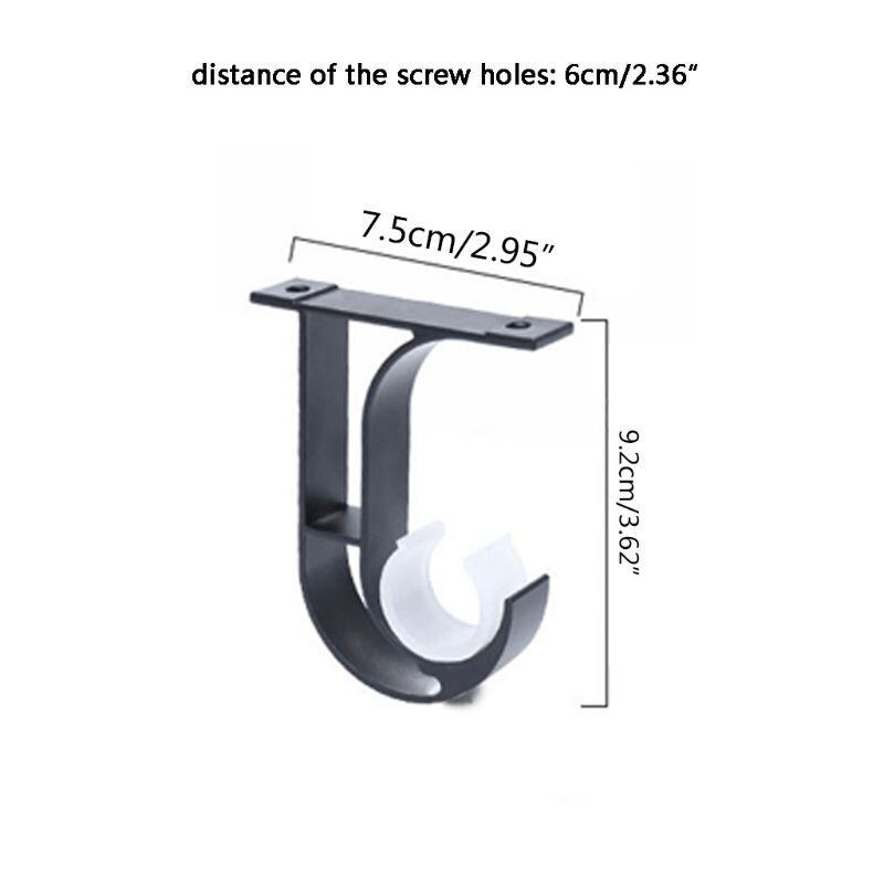 Supports de tringle à rideau en fer, 4 pièces, support de quincaillerie de fenêtre monté sur le toit, décoration de maison