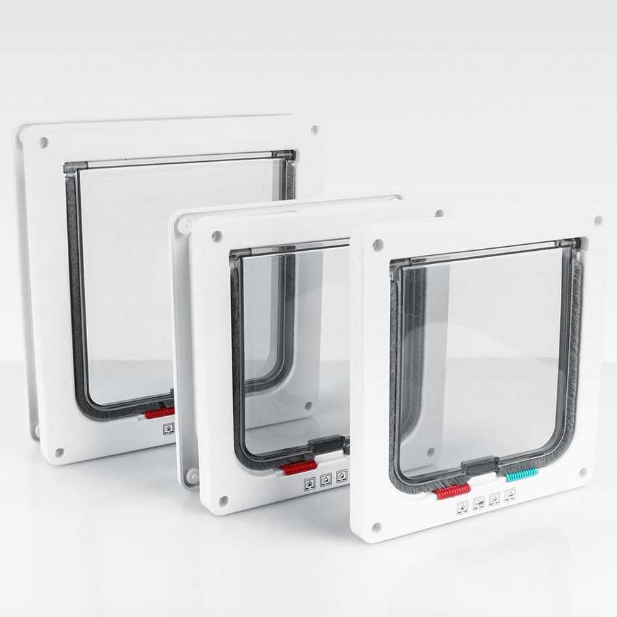 Hond En Kat Deuren Huisdier Deuropeningen Voor Indoor En Outdoor Deuren Magnetische 4-Way Lock Beveiliging Intelligente Controle Huisdier deur