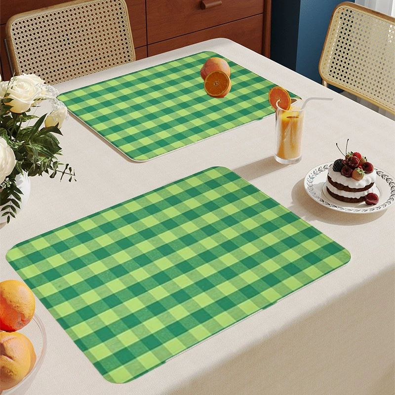 Placemats Set of 4 Woven Vinyl Plastic 12X18 inch Place Mats Non-Slip Heat Resistant Washable Easy Clean Table Mats: Brown